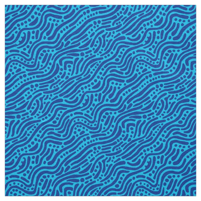 Abstract Pattern 110523 - Shades of Blue v2 Fabric (Swatch)