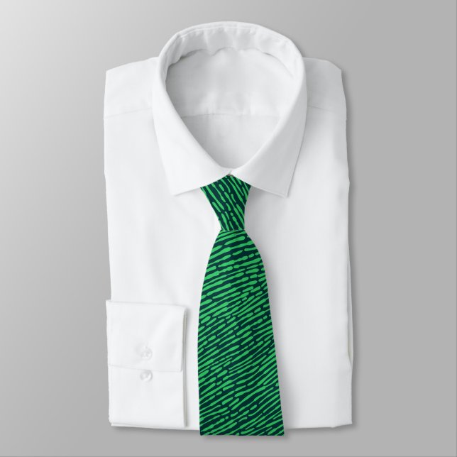 Abstract Pattern 140523 - Dark and Light Green Tie (Tied)