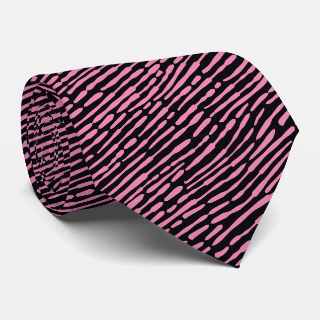 Abstract Pattern 140523 - Pink and Black Tie (Rolled)