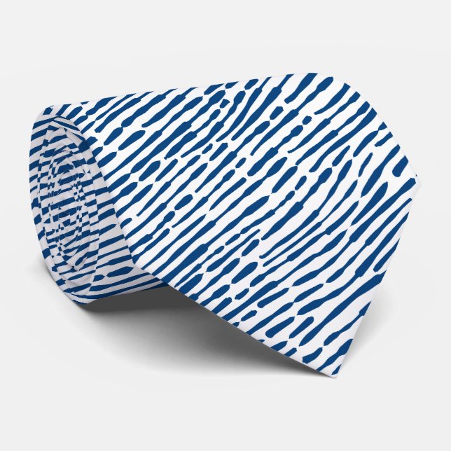 Abstract Pattern 140523 - Shibori Blue and White Tie (Rolled)