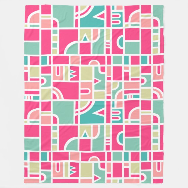 Abstract Pattern 170715 Fleece Blanket (Front)