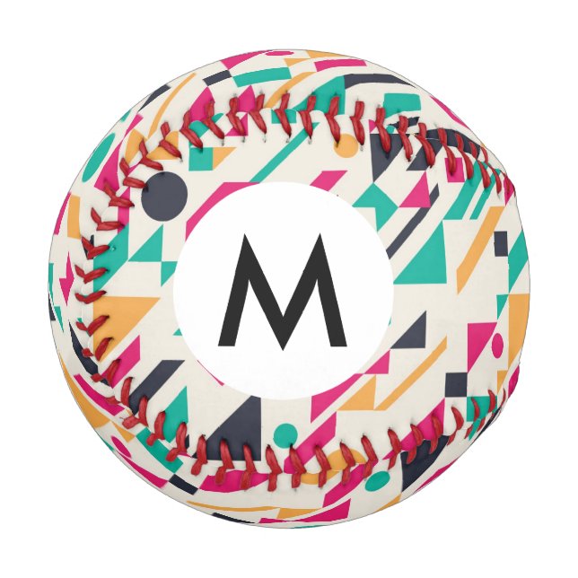 Abstract pattern 3 baseball (Front Left)