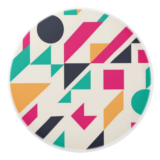 Abstract pattern 3 ceramic knob (Front)