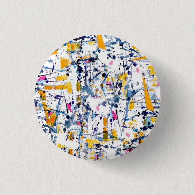 Abstract pattern 3 cm round badge (Front)