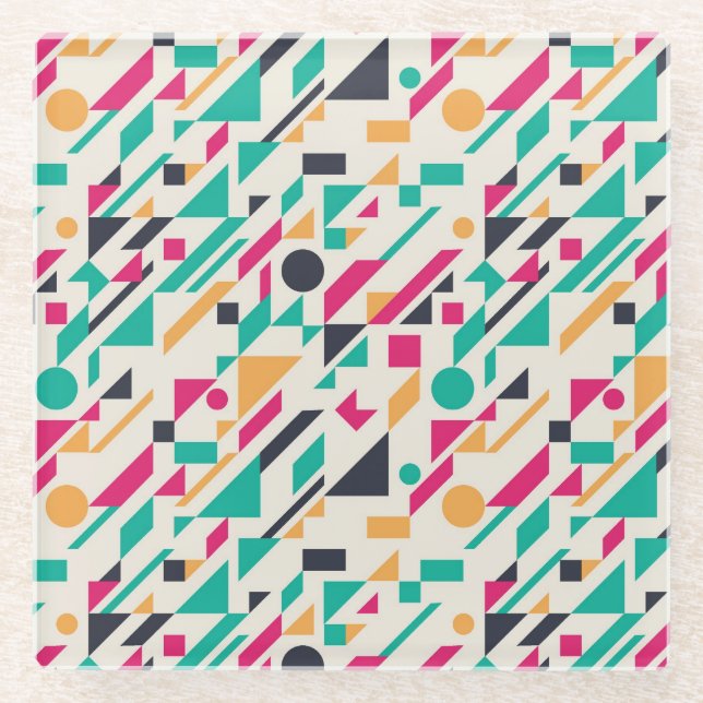 Abstract pattern 3 glass coaster (Front)