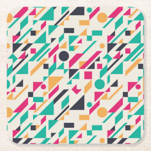 Abstract pattern 3 square paper coaster