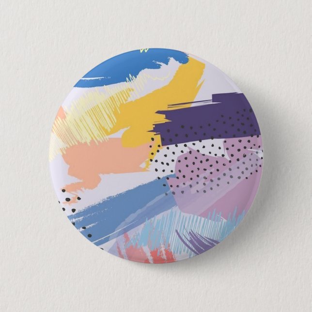 Abstract pattern 6 cm round badge (Front)