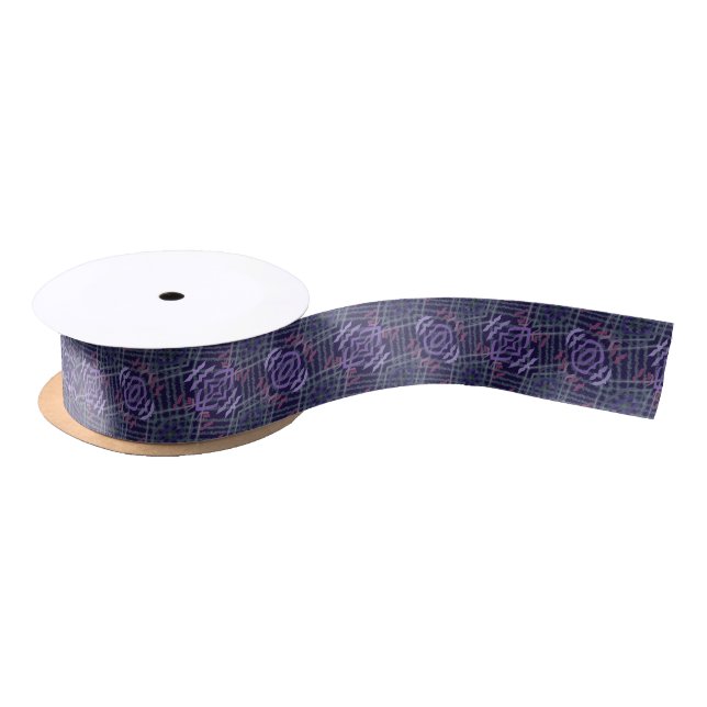 Abstract Pattern Art Of Watercolor Brushstrokes Satin Ribbon (Spool)