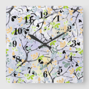 Abstract pattern , autumn pattern square wall clock