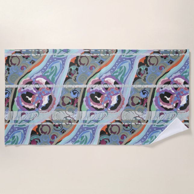 Abstract pattern background, seamless illustration beach towel (Front)