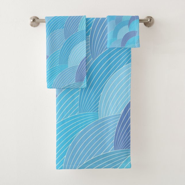 Abstract pattern bath towel set (Insitu)