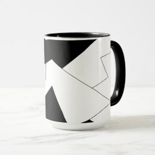 Abstract pattern - black and white mug