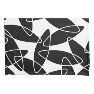 Abstract pattern - black and white. pillowcase