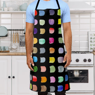 Abstract Pattern Black Apron