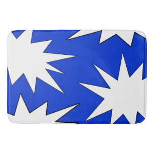 Abstract pattern - blue bath mat