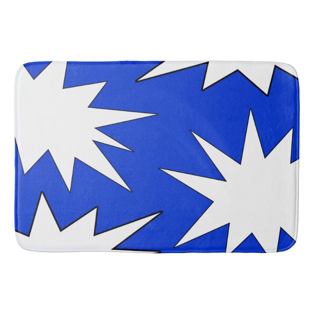 Abstract pattern -  blue bath mat (Front)