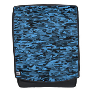 Abstract Pattern Blue Black Backpack
