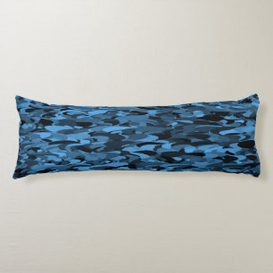 Abstract Pattern Blue Black Body Cushion