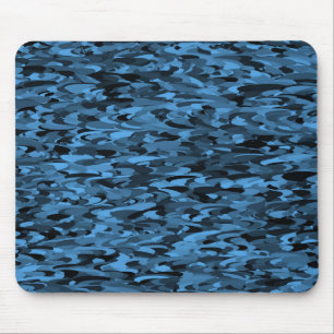 Abstract Pattern Blue Black Mouse Mat