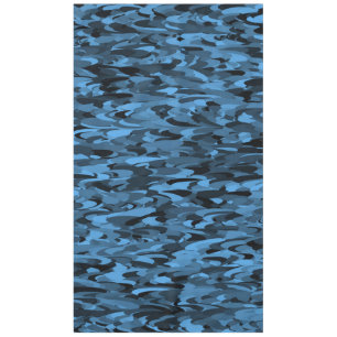 Abstract Pattern Blue Black Tablecloth