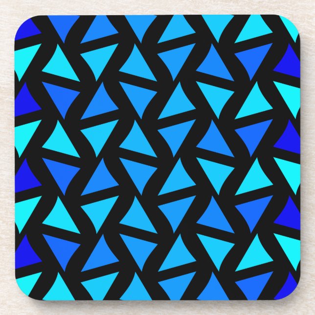 Abstract Pattern Blues Coaster (Front)