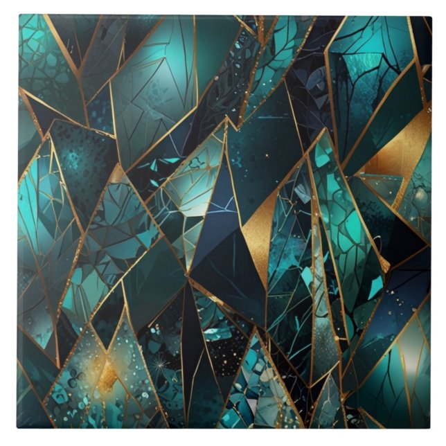 Abstract pattern Ceramic Tile (Front)