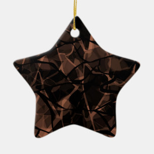 Abstract pattern ceramic tree decoration