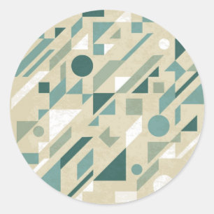Abstract pattern classic round sticker