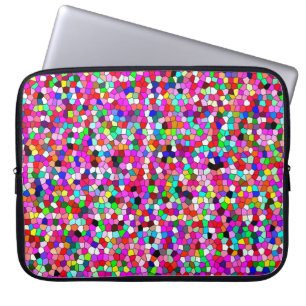 abstract pattern, colored mosaic wallpaper, geomet laptop sleeve