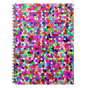 abstract pattern, colored mosaic wallpaper, geomet notebook
