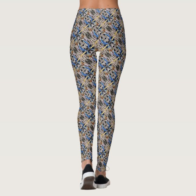 Abstract Pattern Colour Leggings (Back)