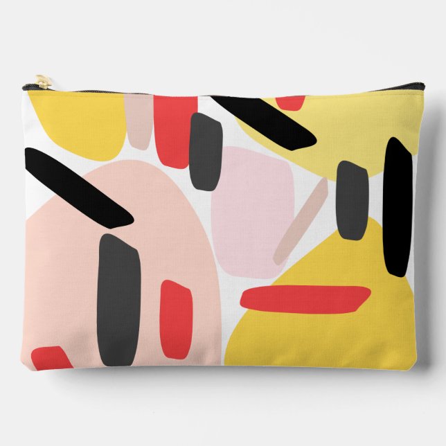 Abstract pattern cosmetic bag (Front)