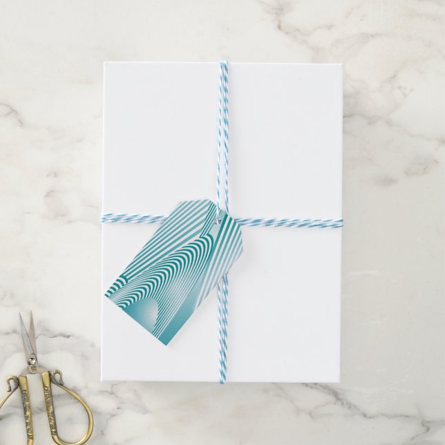Abstract Pattern Creation 4 Gift Tags (With Twine)