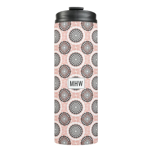 Abstract Pattern custom monogram tumbler (Front)