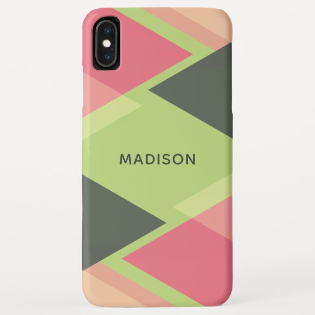 Abstract Pattern custom name phone cases (Back)