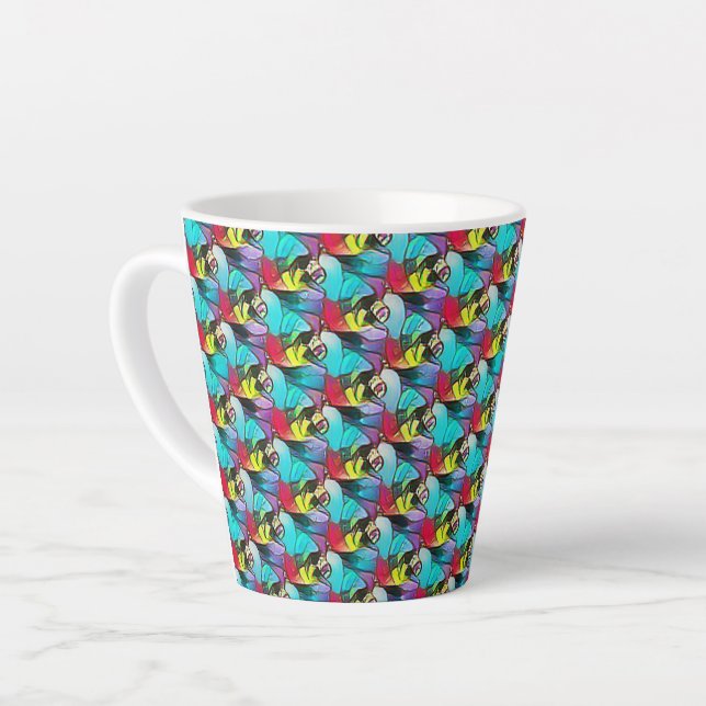 Abstract pattern design 1208 - Latte Mug (Left Angle)