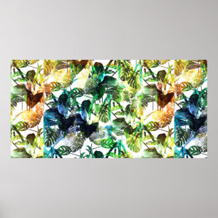 Abstract pattern design made with vibrant colours poster