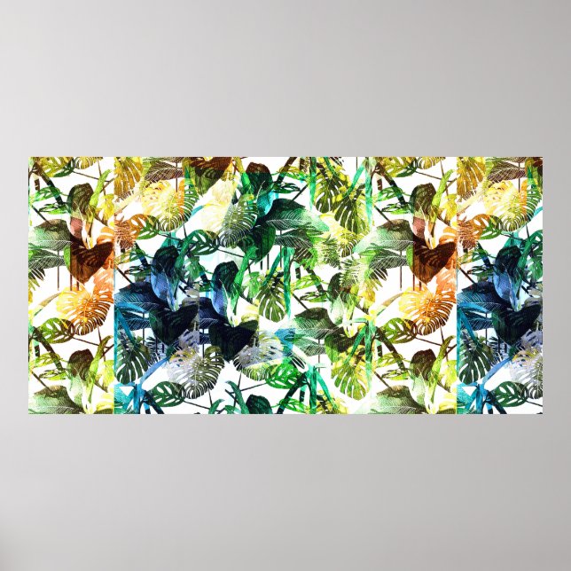 Abstract pattern design made with vibrant colours poster (Front)