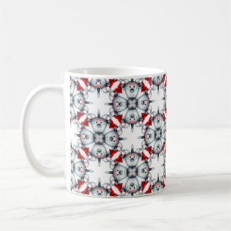 Abstract Pattern Design Red Coffee Mug