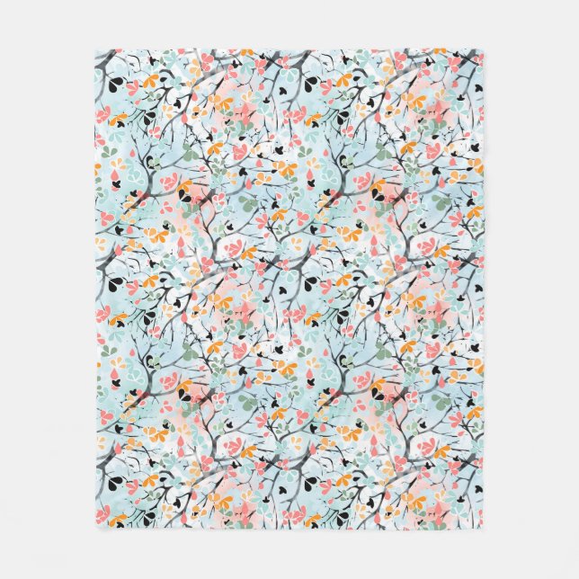 Abstract pattern fleece blanket (Front)