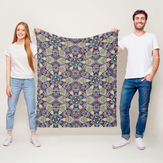 Abstract Pattern fleece blankets (In Situ)