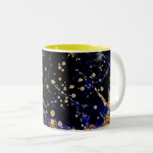 abstract pattern galaxy Two-Tone Coffee Mug
