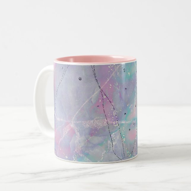 abstract pattern galaxy Two-Tone Coffee Mug (Front Left)