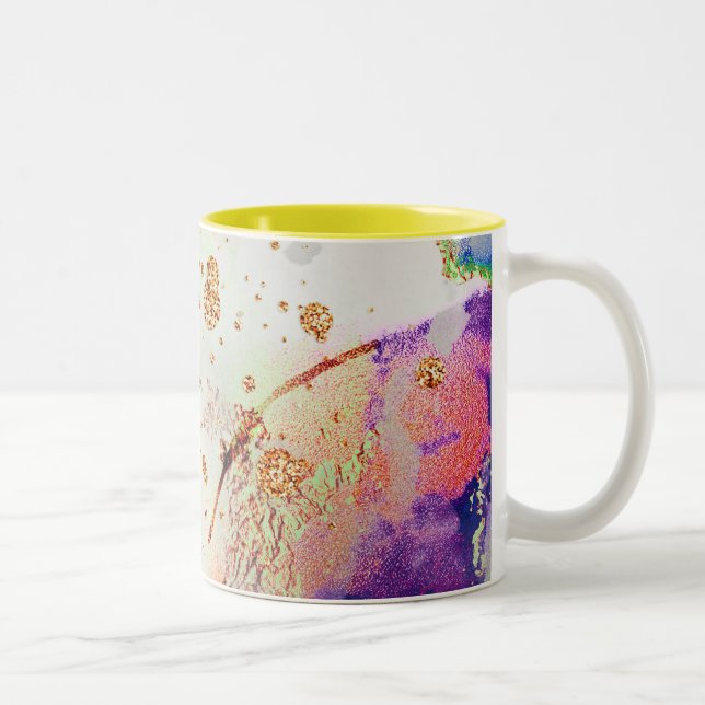 abstract pattern galaxy Two-Tone Coffee Mug (Right)
