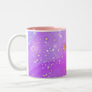 abstract pattern galaxy Two-Tone Coffee Mug
