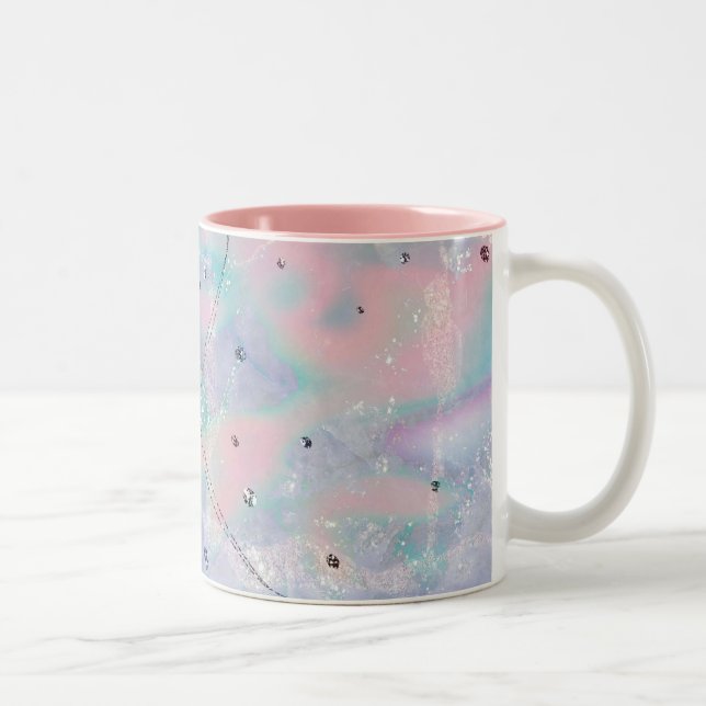 abstract pattern galaxy Two-Tone Coffee Mug (Right)