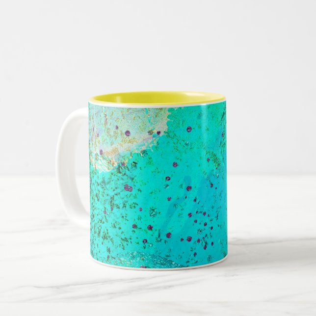 abstract pattern galaxy Two-Tone Coffee Mug (Front Left)
