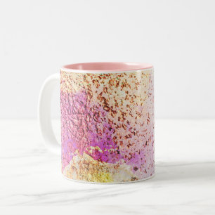 abstract pattern galaxy Two-Tone Coffee Mug