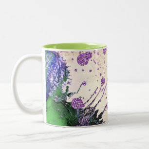 abstract pattern galaxy Two-Tone Coffee Mug
