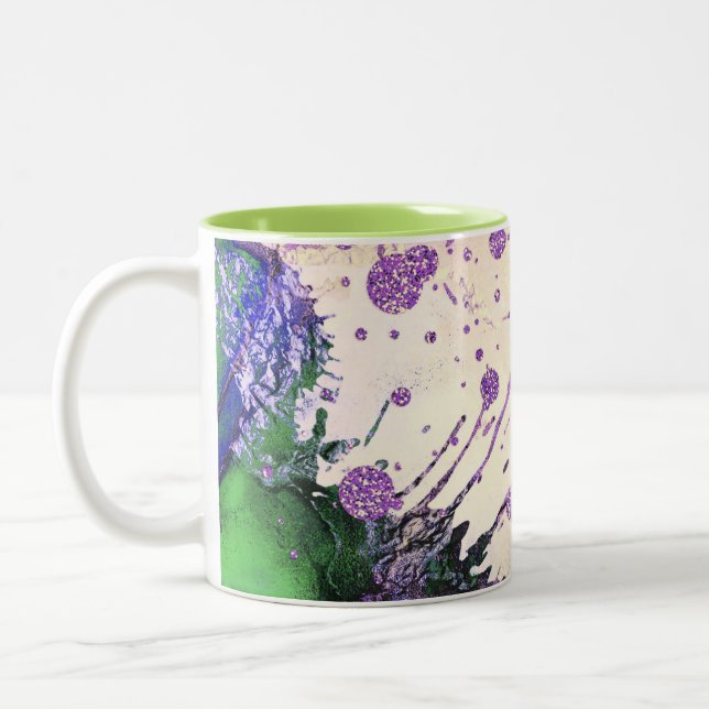 abstract pattern galaxy Two-Tone Coffee Mug (Left)